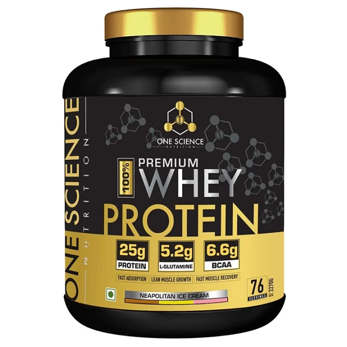 One Science Nutrition (OSN) 100% Premium Whey Protein [Grass Fed Whey] - 25g Protein, 6.6g BCAA & 5.2 gms L-Glutamine , 5 lbs, 2.27kg With Free Creatine 150g