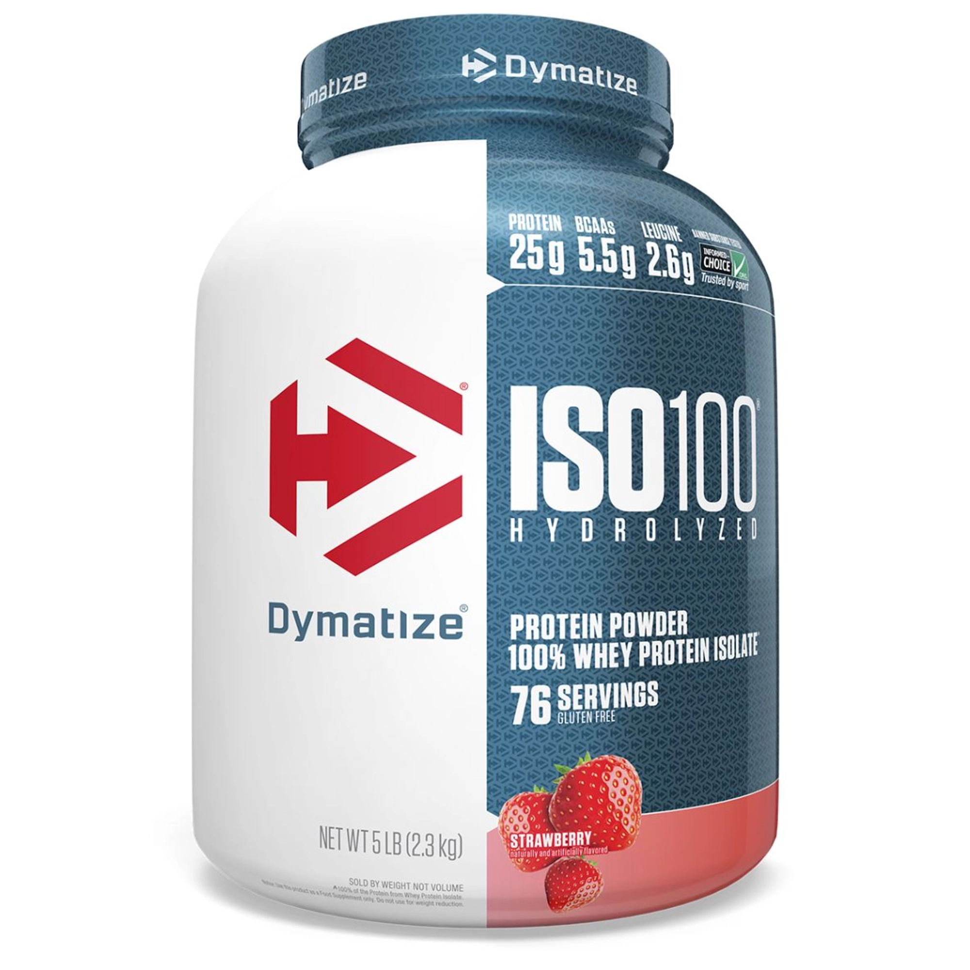 Dymatize Nutrition ISO 100 Whey Protein Powder with Hydrolyzed 100% Whey Protein Isolate, 5 lbs, 2.3 Kg + Free Shaker