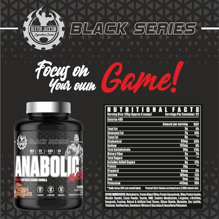 Dexter Jackson Black Series Anabolic Mass Gainer 6 lbs, 2.72 kg