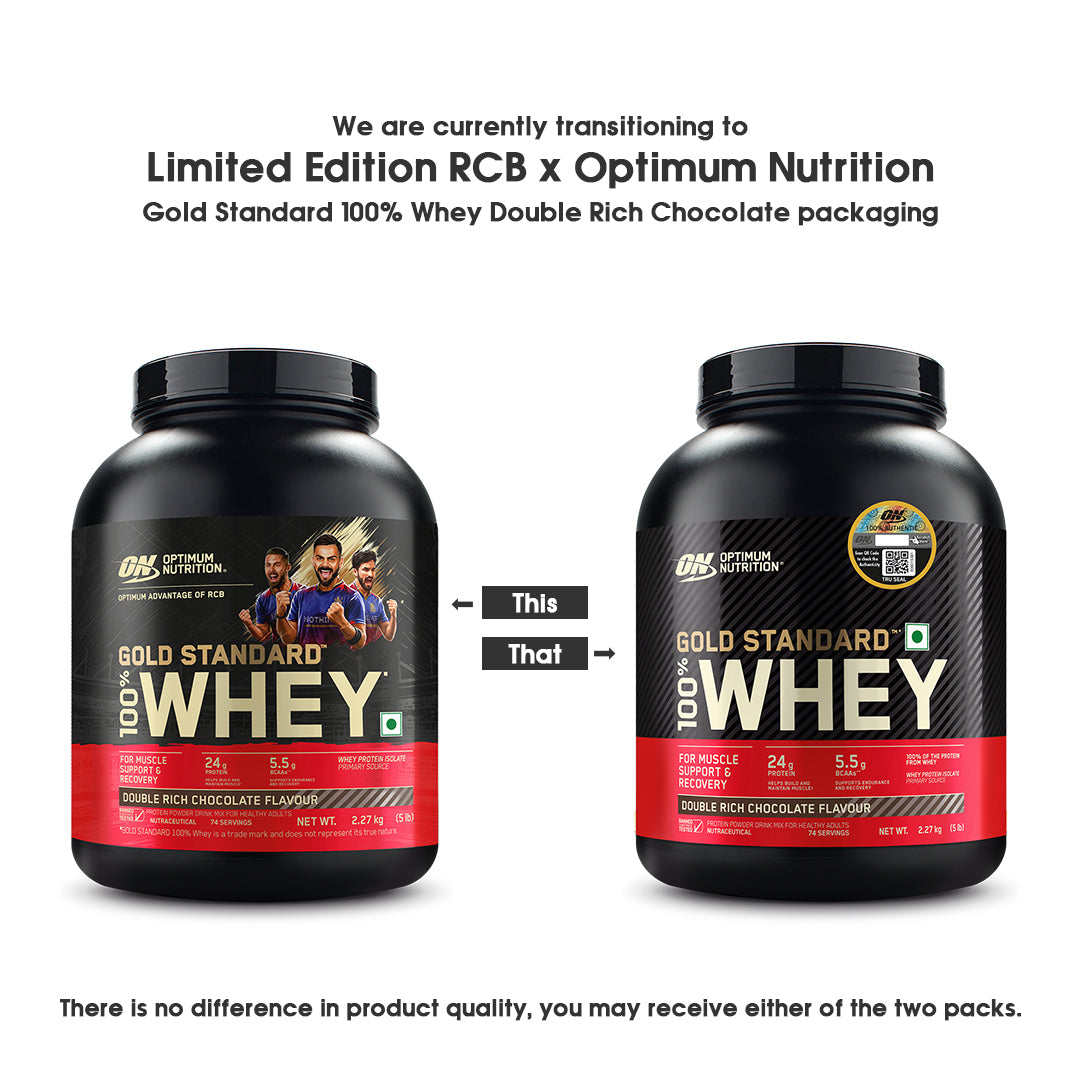 ON (Optimum Nutrition) Gold Standard 100% Whey Protein, 1.7 kg (3.74 lb), Double Rich Chocolate