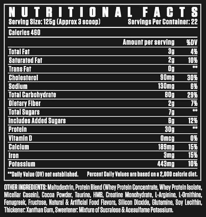 Dexter Jackson Black Series Anabolic Mass Gainer 6 lbs, 2.72 kg