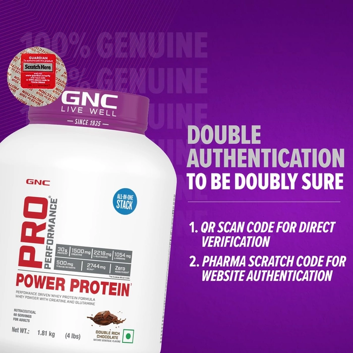 GNC Pro Performance Power Protein Whey Protein Concentrate Creatine 1500mg, L-Glutamine 2218mg, L-Arginine 1054mg, Tribulus Terrestris 500mg, Bcaa 2744mg 1.81kg