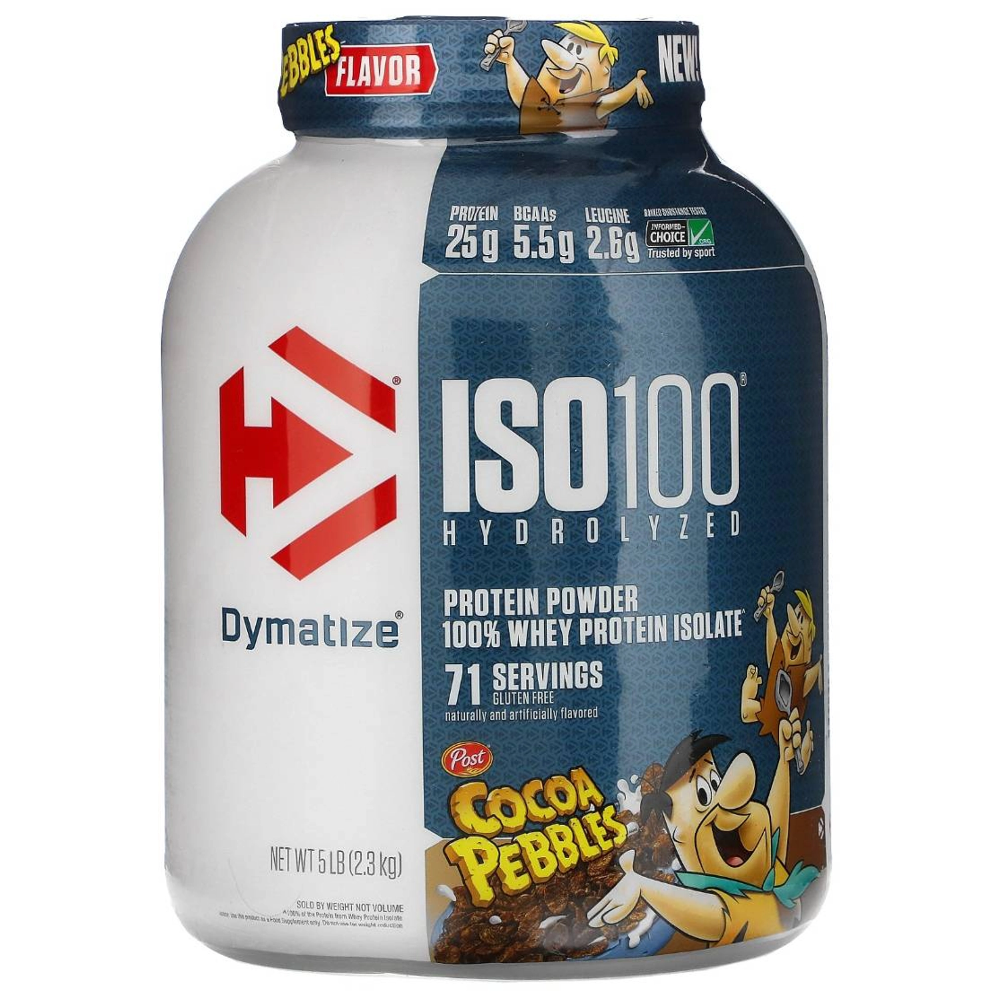 Dymatize Nutrition ISO 100 Whey Protein Powder with Hydrolyzed 100% Whey Protein Isolate, 5 lbs, 2.3 Kg + Free Shaker