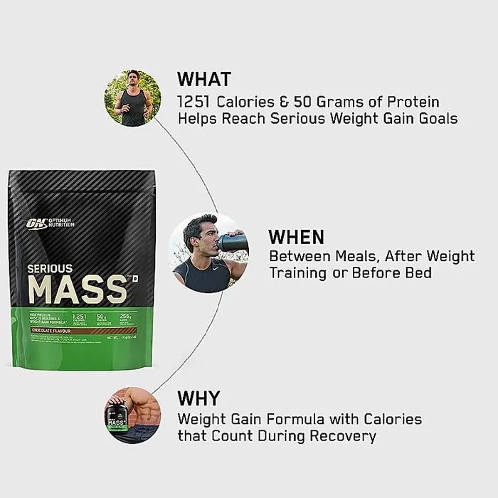 Optimum Nutrition (ON) Serious Mass - Weight Gainer Powder