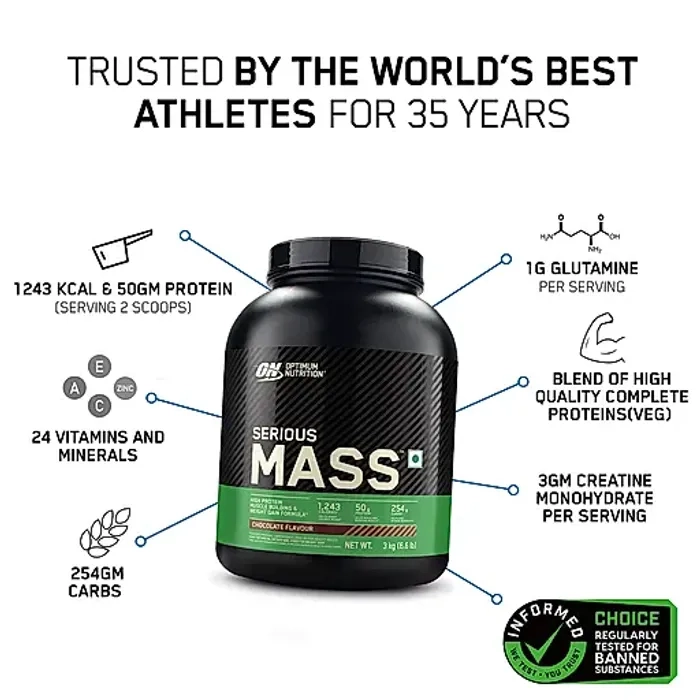 Optimum Nutrition (ON) Serious Mass - Weight Gainer Powder
