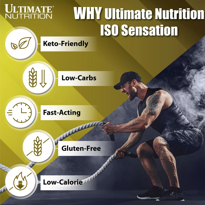 Ultimate Nutrition ISO Sensation 93, Whey Protein Isolate Powder,5 lbs, 2.27 kg + Free ShakerUltimate Nutrition ISO Sensation 93, Whey Protein Isolate Powder,5 lbs, 2.27 kg + Free Shaker