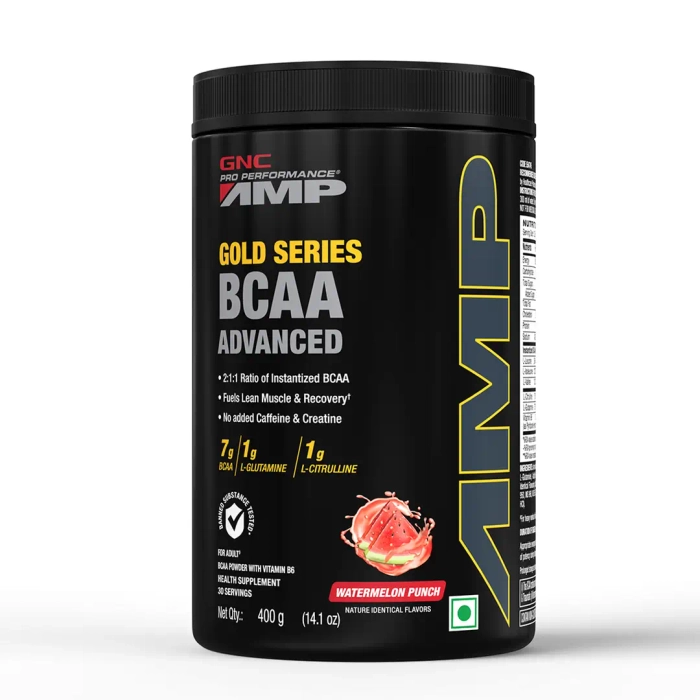 GNC Amp Gold Series BCAA Advanced 400g, 30 Servings