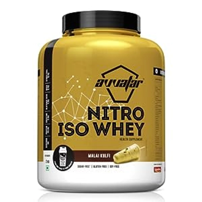 Avvatar Nitro Iso Whey | 2Kg | 28g Protein | 50 Servings | 2.8g Creatine Monohydrate