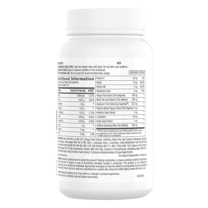 GNC Pro Performance Thermoburst Hardcore Fat Burner 90 Tablets