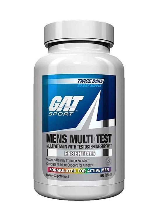 Gat Sports Mens Multi+Test Multivitamin With Testosterone Support (60 Caps)