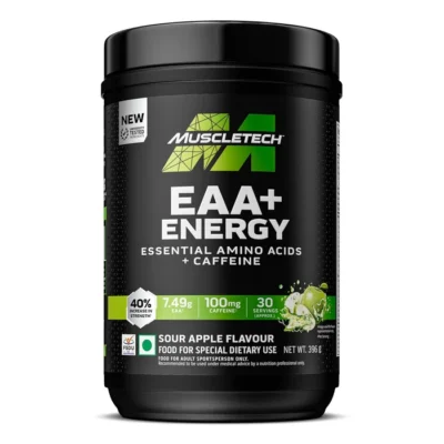 MuscleTech EAA+Energy Essential Amino Acids+Caffeine, 7.49g EAA, 100mg Caffeine 396g (30 Servings)