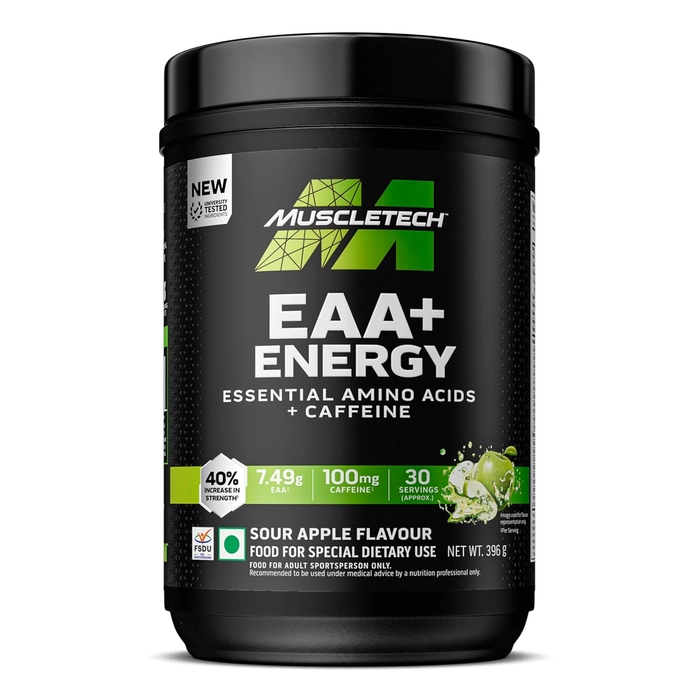 MuscleTech EAA+Energy Essential Amino Acids+Caffeine, 7.49g EAA, 100mg Caffeine 396g (30 Servings)