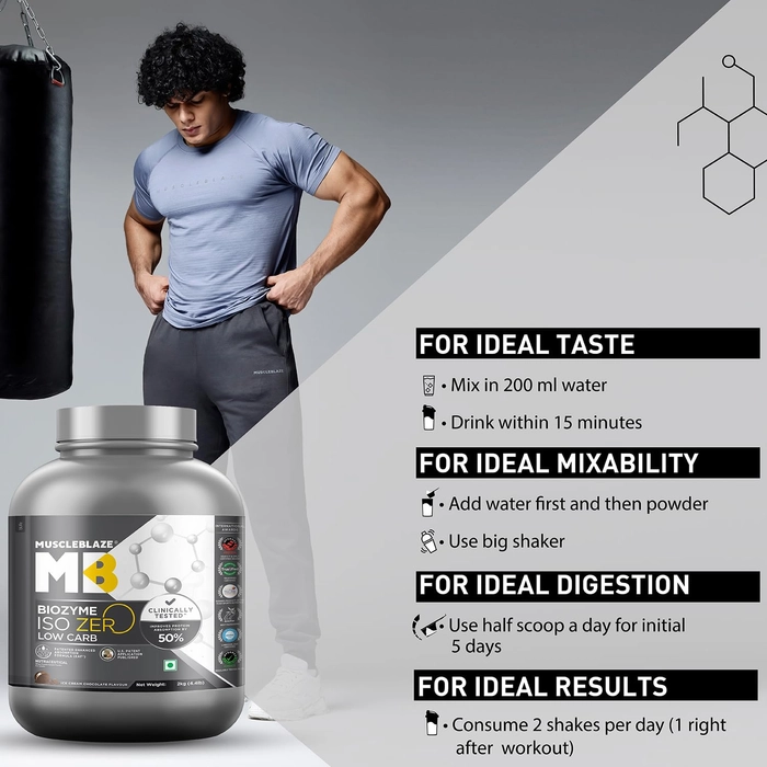 Muscleblaze Biozyme Iso Zero Low Carb Whey Protein Isolate 2Kg