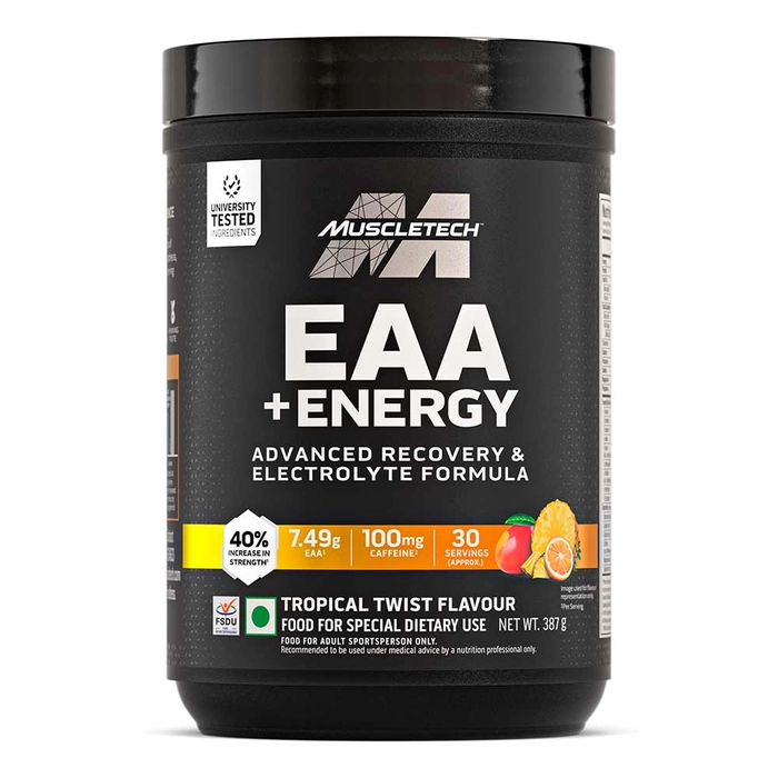 MuscleTech EAA+Energy Essential Amino Acids+Caffeine, 7.49g EAA, 100mg Caffeine 396g (30 Servings)