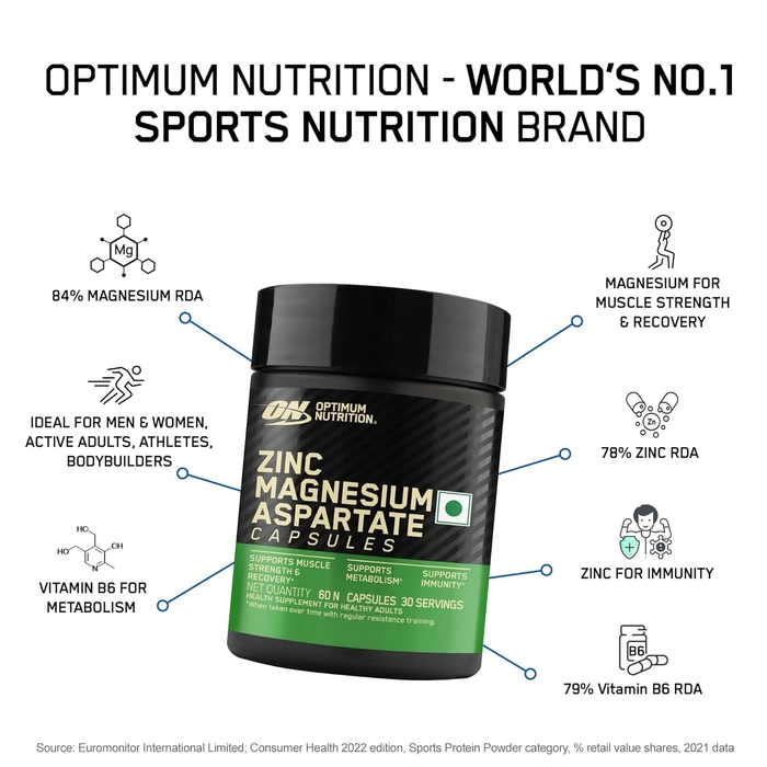 Optimum Nutrition ZMA 60 Capsules