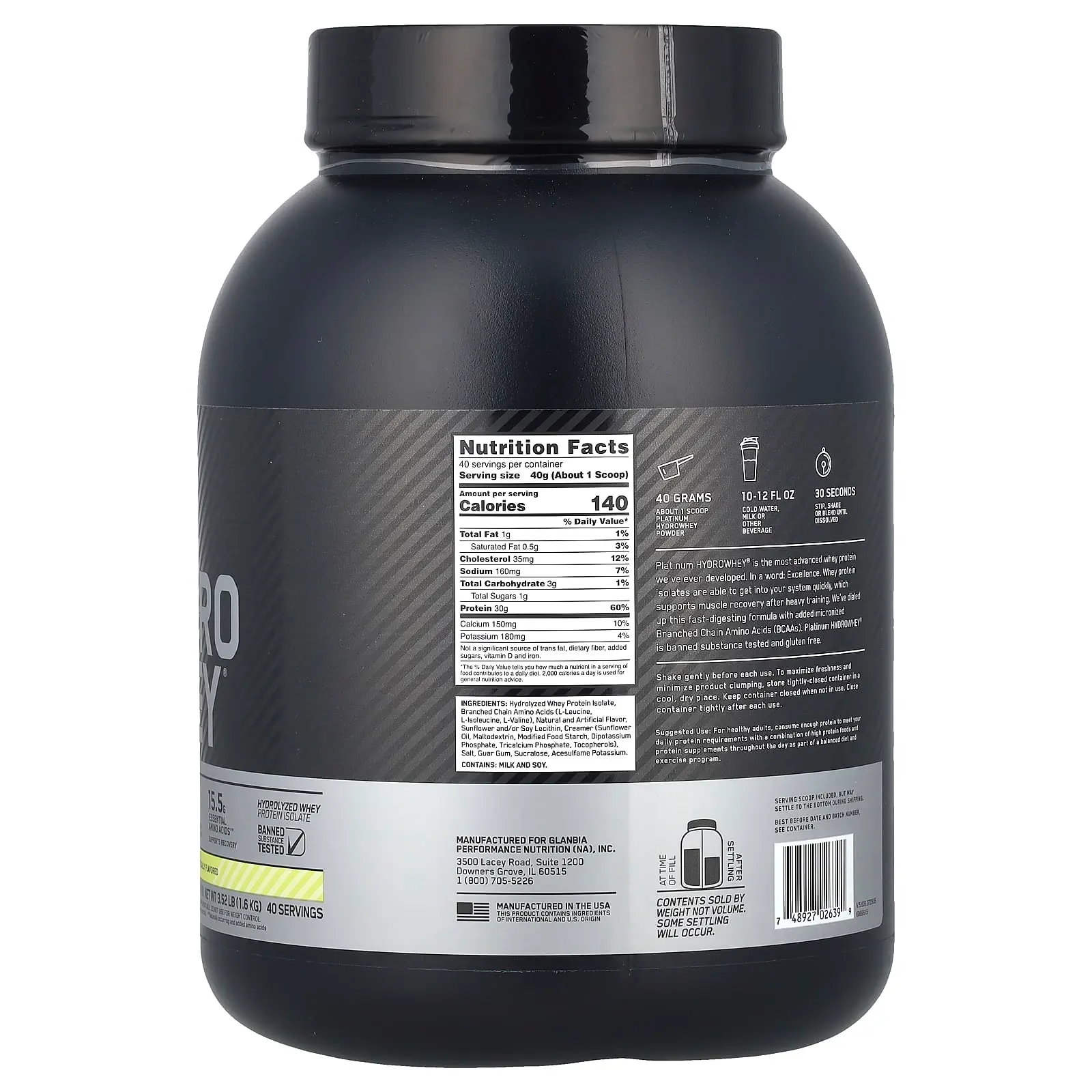 Optimum Nutrition Platinum HydroWhey