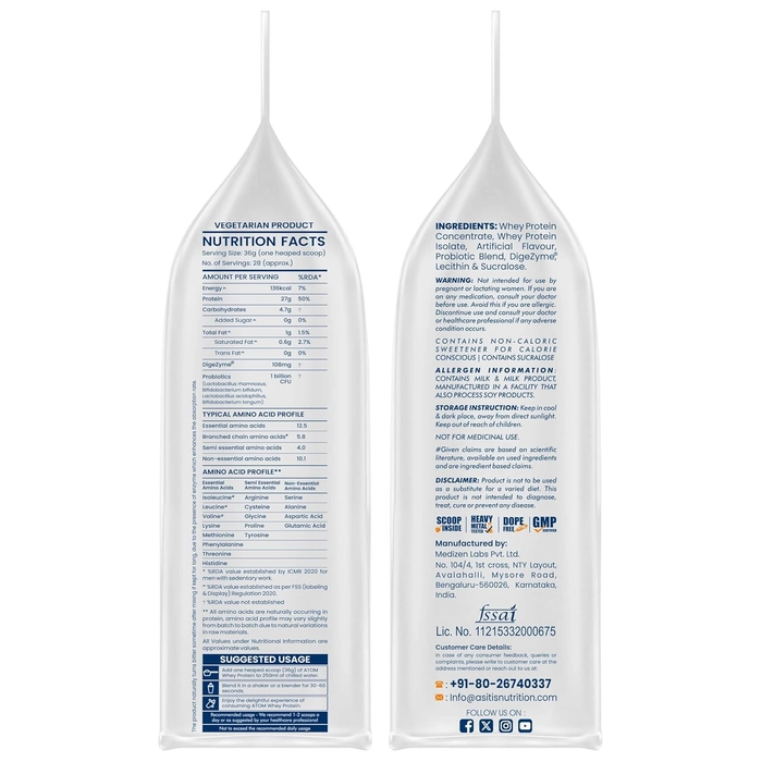AS-IT-IS Atom Whey Protein Concentrate 1Kg