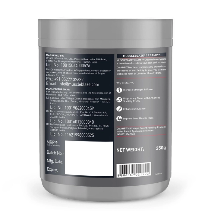 MuscleBlaze Creatine Monohydrate CreAMP