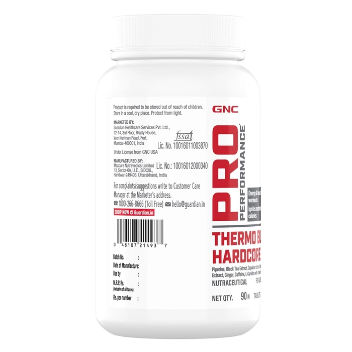 GNC Pro Performance Thermoburst Hardcore Fat Burner 90 Tablets