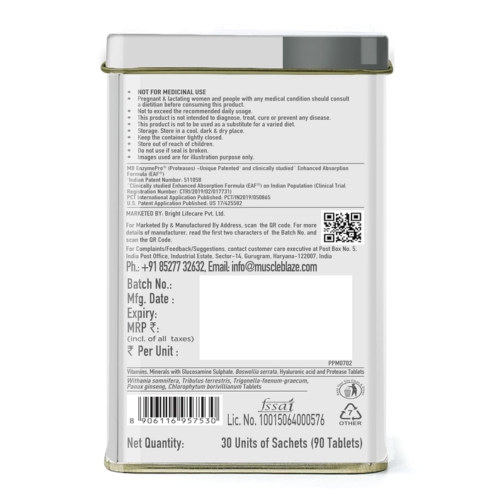 MuscleBlaze Biozyme 5-in-1 Daily Multivitamin 90 Tablets