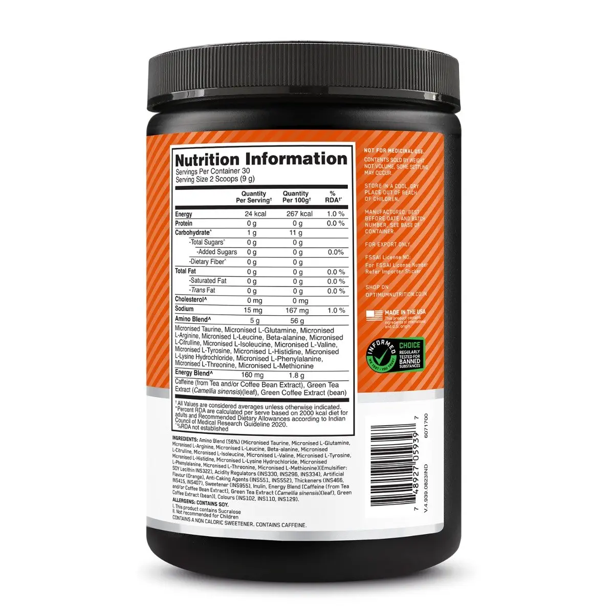 Optimum Nutrition Essential Amino Energy