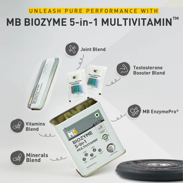 MuscleBlaze Biozyme 5-in-1 Daily Multivitamin 90 Tablets