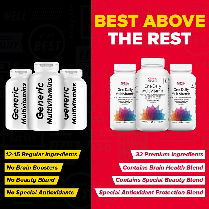 GNC Women One Daily Multivitamin With 32 Premium Ingredients (30 Tablets)