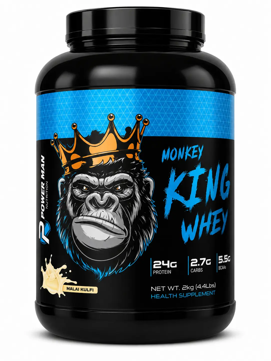Monkey King Whey Protein Powder – 24g Protein, 5.5g BCAAs