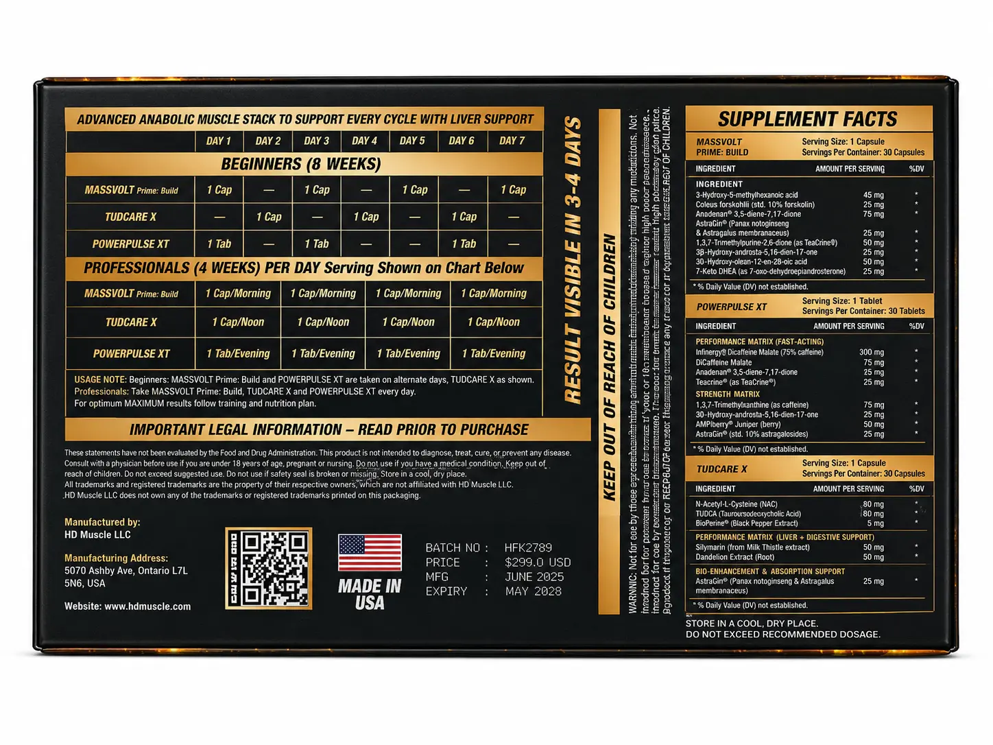 HD Muscle Platinum DNA Stack Andro Performance Kit –