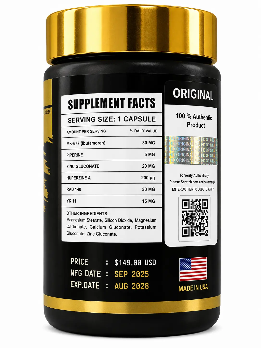 Global Pharma MK-677 (Ibutamoren) 30mg | Muscle Growth & Recovery Support