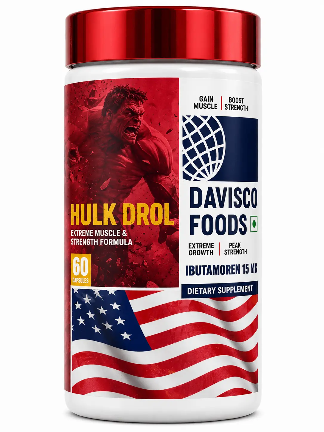 Davisco Foods Hulk Drol Extreme Muscle & Strength Formula | Advanced Performance Support