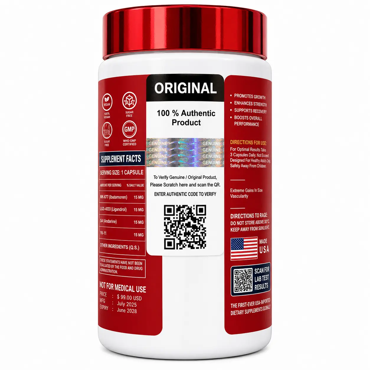 Davisco Foods Hulk Drol Extreme Muscle & Strength Formula | Advanced Performance Support