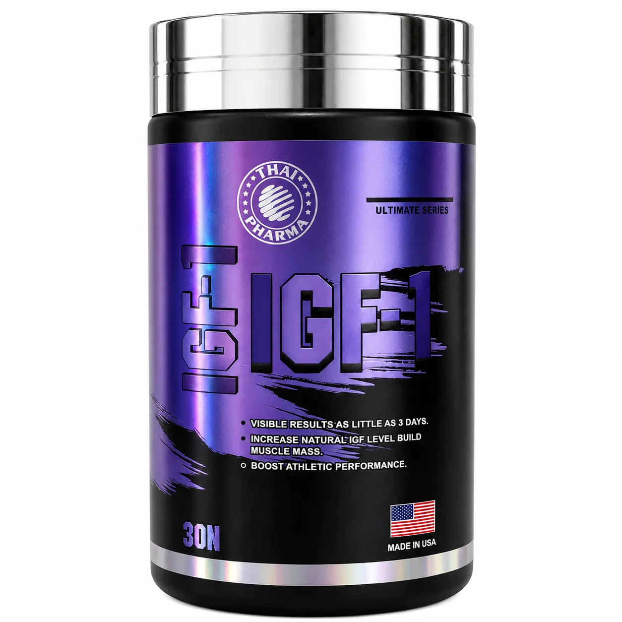 Thai Pharma IGF-1 Ultimate Series | Deer Antler Velvet Extract Formula | Muscle Growth, Recovery & Athletic Performance Support | 30 Capsules