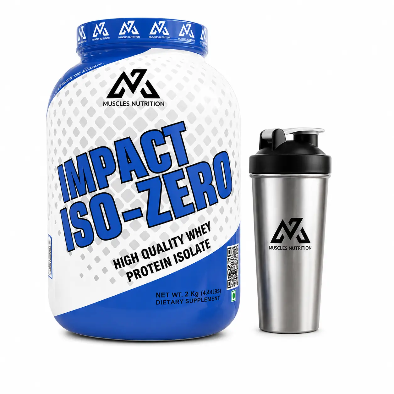 Muscles Nutrition Impact ISO-Zero Whey Protein Isolate | High Quality Fast Absorption Protein Formula | Lean Muscle Support & Recovery | 2kg (4.4 lbs)