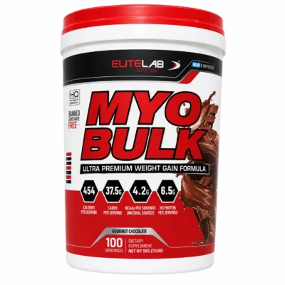EliteLab Nutrition MYO BULK Weight Gainer | Ultra Premium Mass Gainer Formula | High Calorie Muscle Building & Recovery Support | Gourmet Chocolate | 5kg (11 lbs)