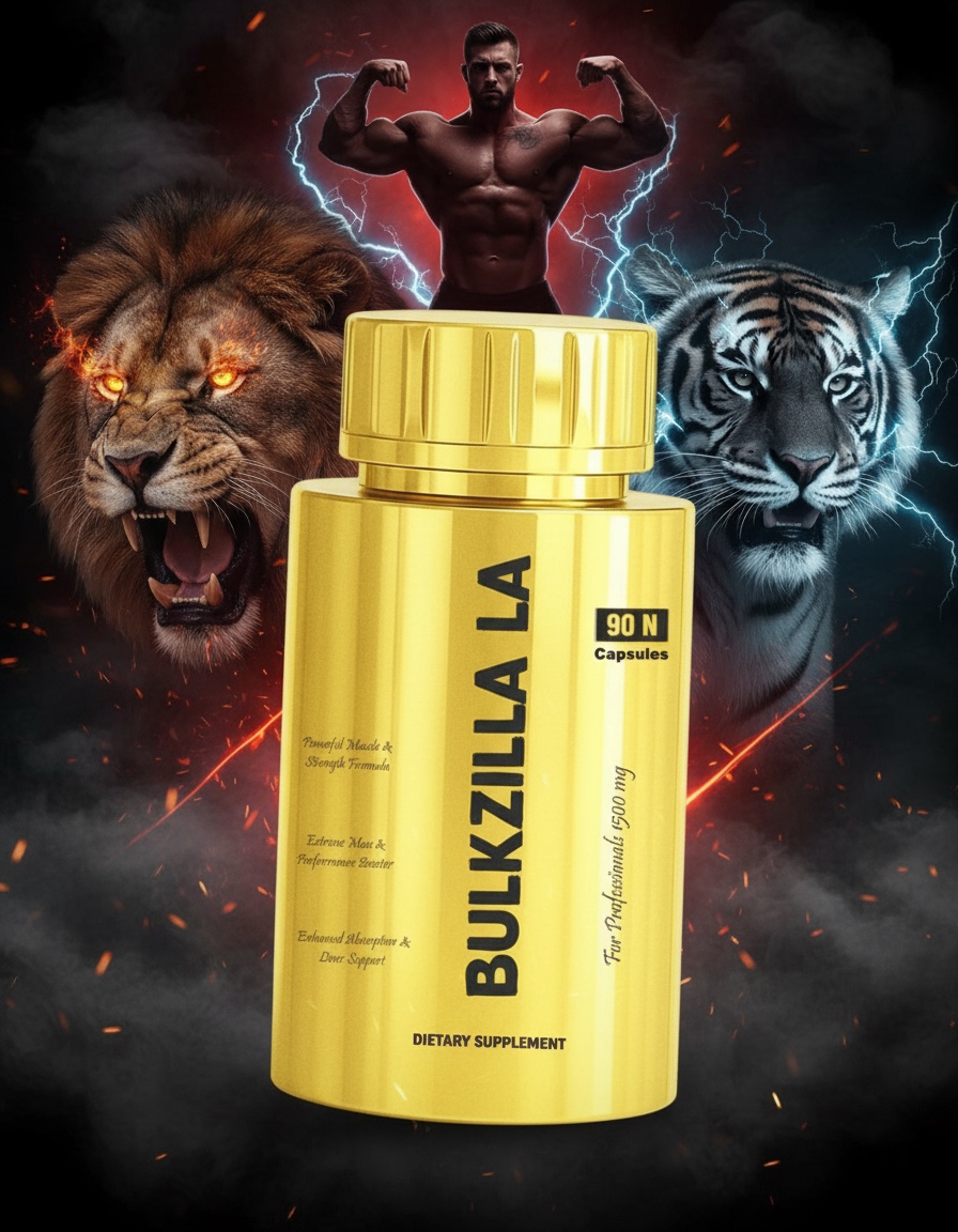 Bulkzilla Extreme Mass & Performance Booster | Advanced Muscle Building Formula | 30 Capsules