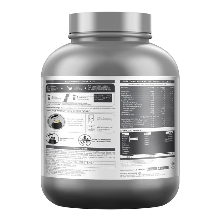 Muscleblaze Biozyme Iso Zero Low Carb Whey Protein Isolate 2Kg