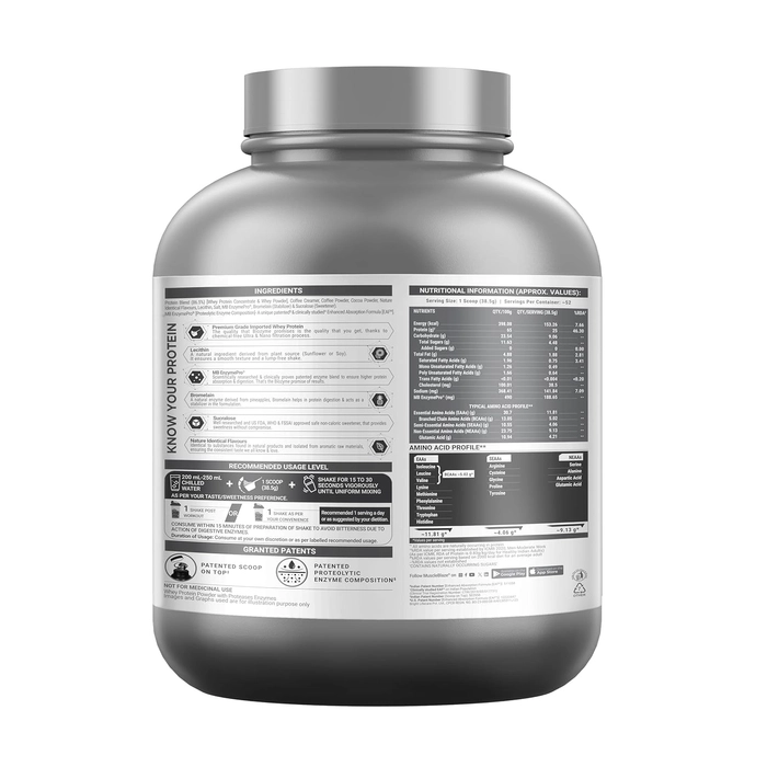 MuscleBlaze Biozyme Performance Whey Protein, 4.4 lbs, 2 kg