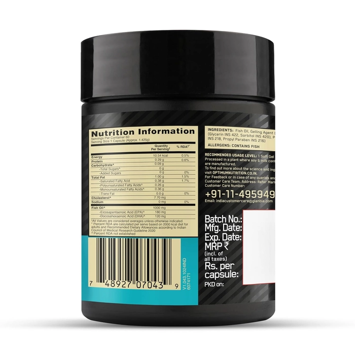 Optimum Nutrition Fish Oil 60 Softgels
