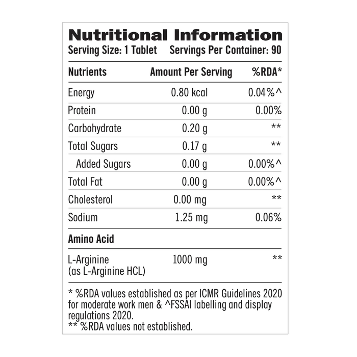 GNC L-Arginine 1000Mg, 90 Tabs