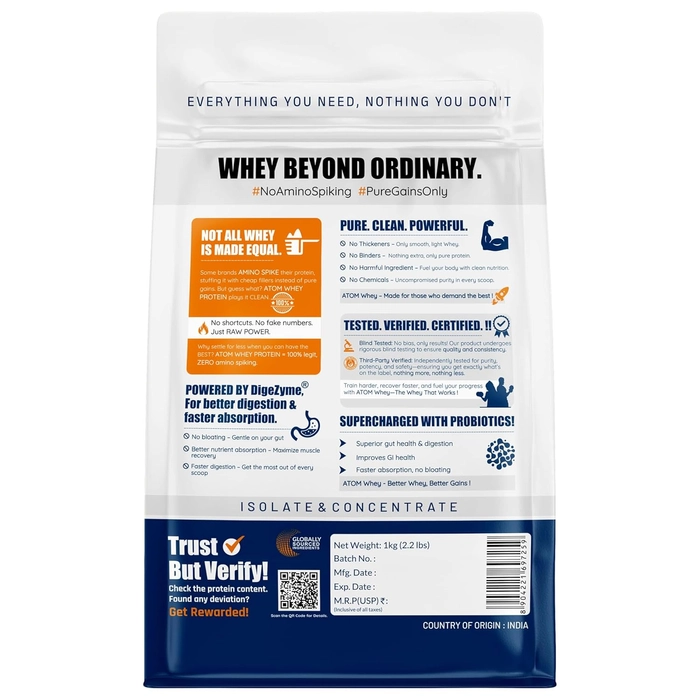 AS-IT-IS Atom Whey Protein Concentrate 1Kg