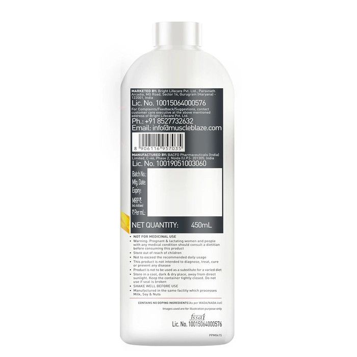 MuscleBlaze Liquid L-Carnitine PRO 450ml