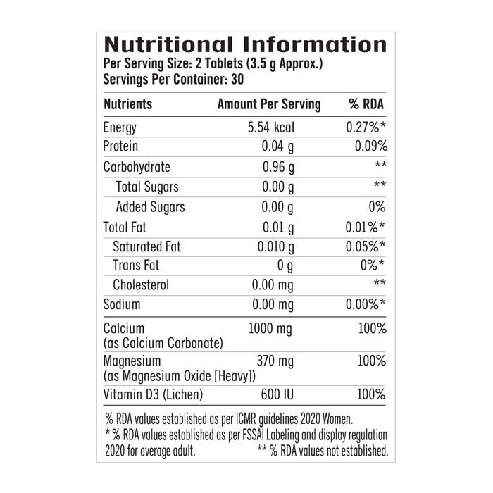 GNC Calcium Plus Magnesium & Vitamin D-3 1000 mg