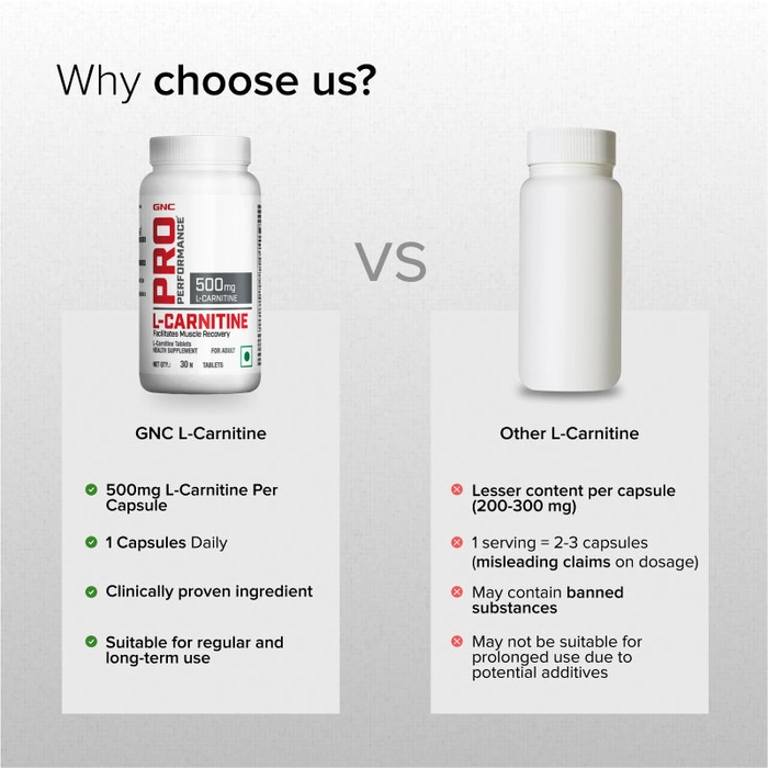 GNC Pro Performance L-Carnitine 500MG Tablets