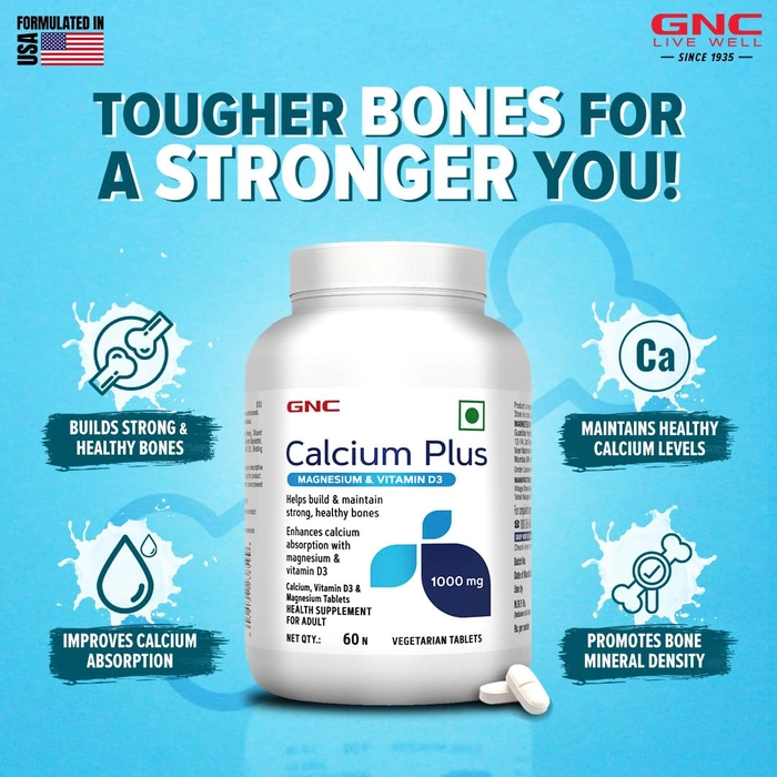 GNC Calcium Plus Magnesium & Vitamin D-3 1000 mg