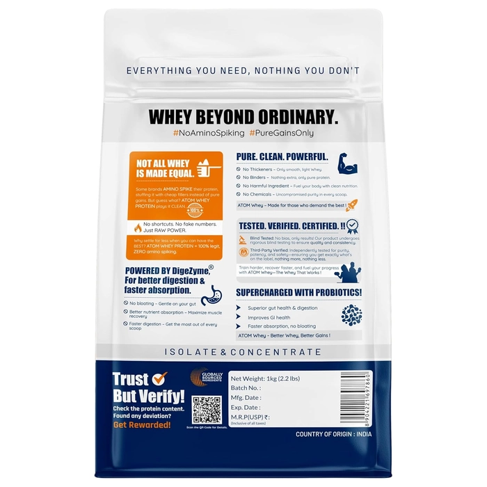AS-IT-IS Atom Whey Protein Concentrate 1Kg