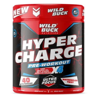 WILD BUCK Hyper Charge Pre-X4 Hardcore Pre-Workout Supplement 170g