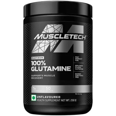MuscleTech Platinum 100% Glutamine – 249.48 gm (0.55 Lb)