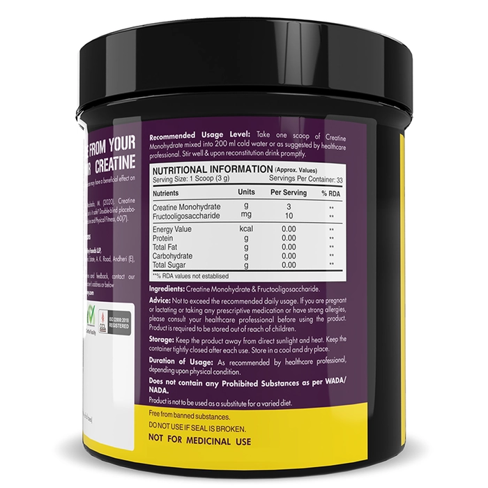 HealthyHey Sports Creatine Monohydrate Unflavoured
