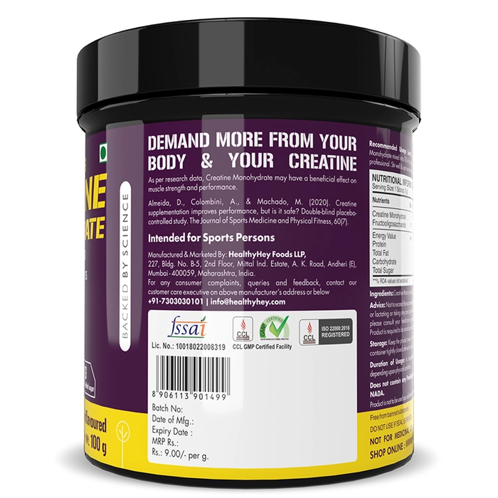 HealthyHey Sports Creatine Monohydrate Unflavoured